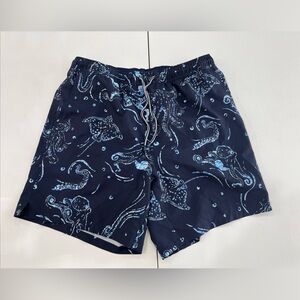 SOLD PETER MILLAR Swim Trunks Shorts Seaside Octopus Ray Print Blue Crown Men’s